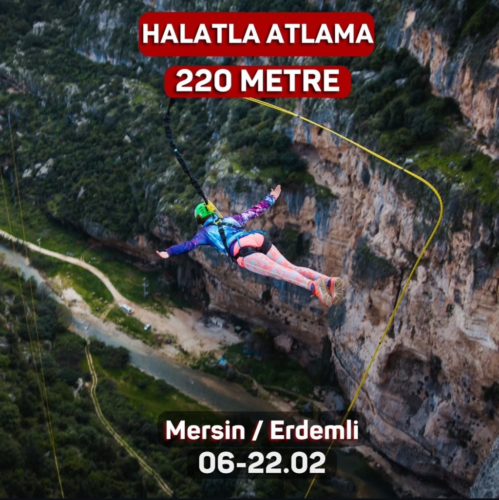 Mersin’de Rope Jumping – tam 220 metre!